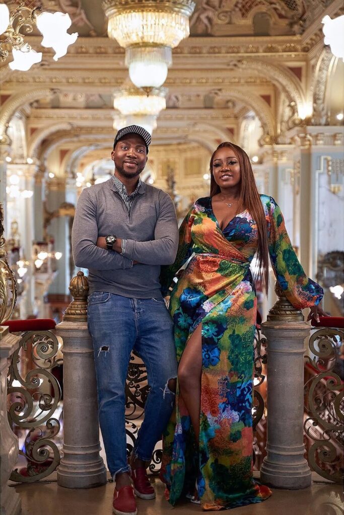 On-location couple portrait at the New York Cafe, Budapest, by ShotsByDeen